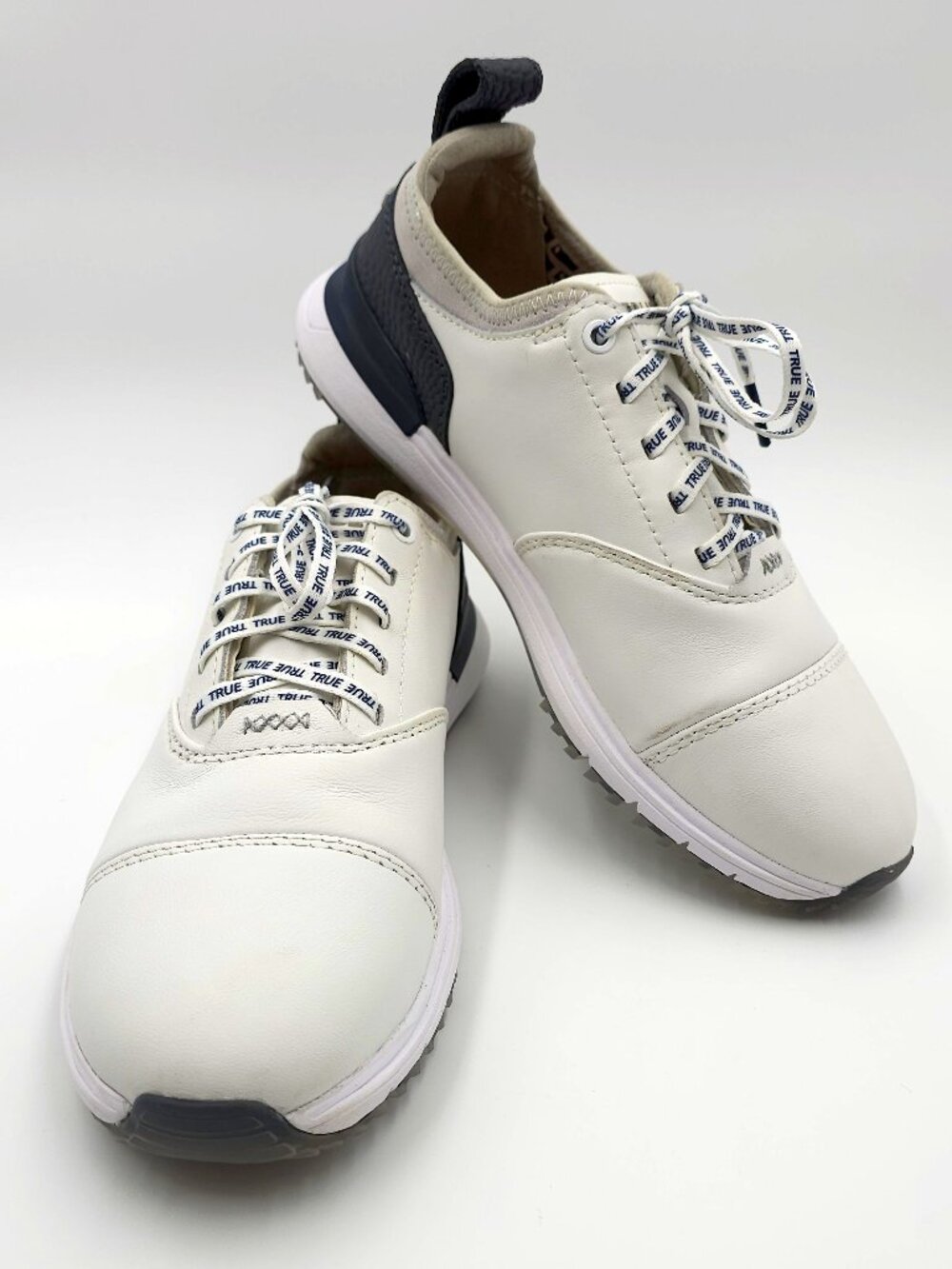 TRUE Linkswear Lux Tour Leather Waterproof Golf Shoes White Men's Size 9.5 NEW